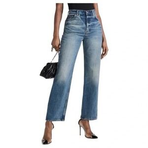 Reformation Abby High Rise Straight Jeans in "Galway", Size 28, NWT